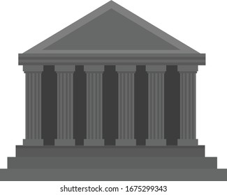 Altes Gebäude, Illustration, Vektorillustration auf weißem Hintergrund.