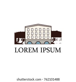 old building logo design