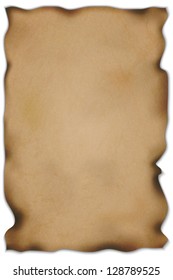 Old burnt textured paper. Highly detailed vector. Illustration contains gradient mesh