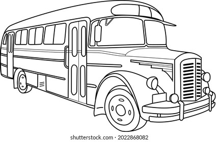 Viejo bus, usado en Argentina.