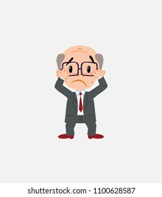 Old Businessman Glasses Surprised Stock Vector (Royalty Free ...