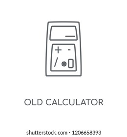 Old Calculator linear icon. Old Calculator concept stroke symbol design. Thin graphic elements vector illustration, outline pattern on a white background, eps 10.