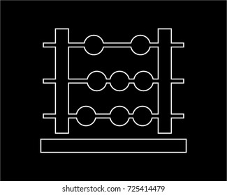 old calculator thin line icon illustration design