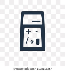 Old Calculator vector icon isolated on transparent background, Old Calculator transparency concept can be used web and mobile