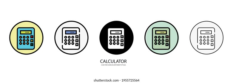 old Calculator vector type icon