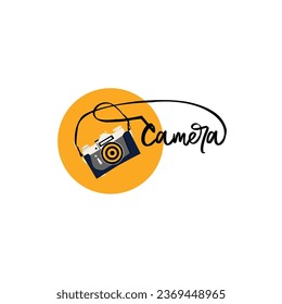 old camera design with writing