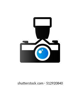 Old Camera Icon In Duo Tone Color. Photography Picture Electronic