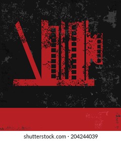Old camera symbol grunge design,vector