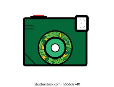 Old camera vector illustration.