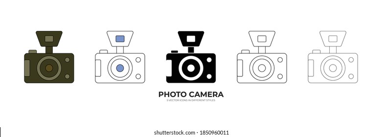old camera vector type icon