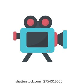 old camera video vector illustration on a whiite background