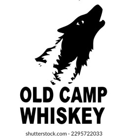 old camp whiskey vector design. t-shirt, holiday, web design