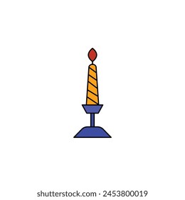 old candle vector type icon