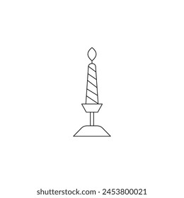 old candle vector type icon