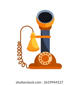 Old Candlestick Rotary Phone Connecting People in the Past
