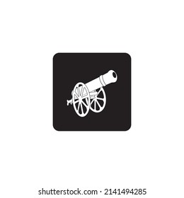 icono antiguo del cañón. diseño de logotipo de ilustración vectorial