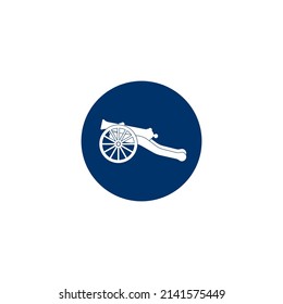 icono antiguo del cañón. diseño de logotipo de ilustración vectorial