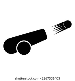 icono antiguo del cañón. diseño de logotipo de ilustración vectorial