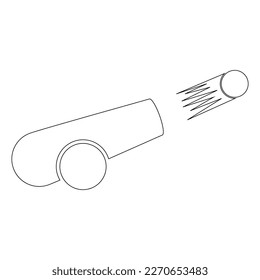 icono antiguo del cañón. diseño de logotipo de ilustración vectorial