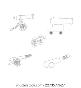 old cannon icon. vector illustration logo design