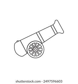old cannon icon vector illustration symbol design