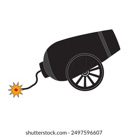old cannon icon vector illustration symbol design