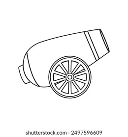 old cannon icon vector illustration symbol design