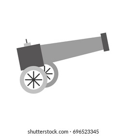 Old cannon isolated icon