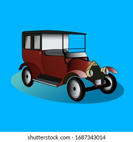 old car classic. vector illustration. EPS 10. 