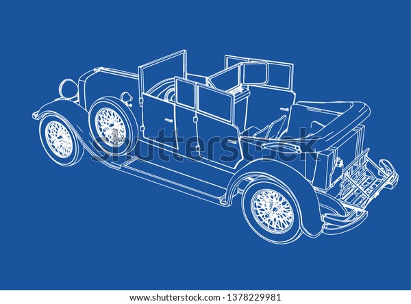 old car drawing\
vector