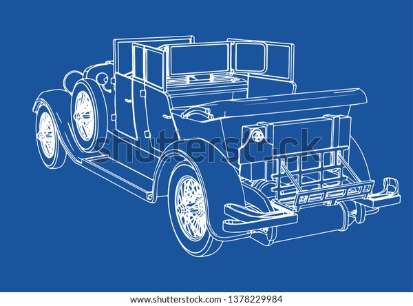 old car drawing
vector