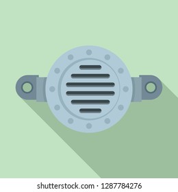 Old car horn icon. Flat illustration of old car horn vector icon for web design