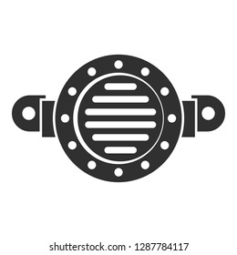 Old car horn icon. Simple illustration of old car horn vector icon for web design isolated on white background