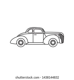 Continuous Line Drawing Classic Car Stock Vector (Royalty Free ...