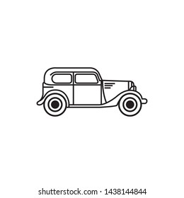 Old Car Icon Design Ilustration