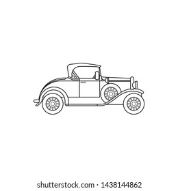 Old Car Icon Design Ilustration