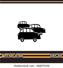 Old car icon, vector