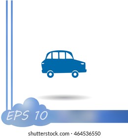 Old car icon, vector