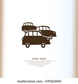 Old car icon, vector