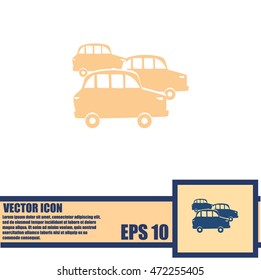 Old car icon, vector