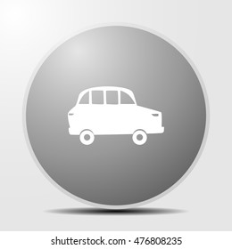 Old car icon, vector