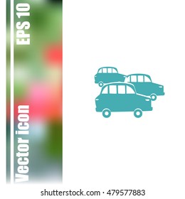 Old car icon, vector