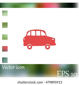 Old car icon, vector