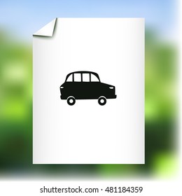 Old car icon, vector