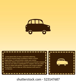 Old car icon, vector