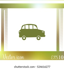 Old car icon, vector