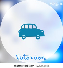 Old car icon, vector