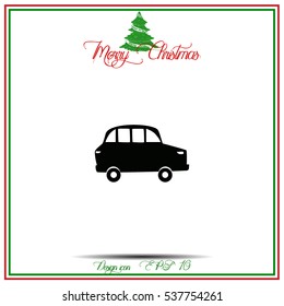 Old car icon, vector