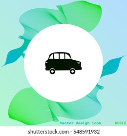Old car icon, vector