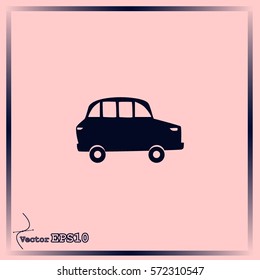 Old car icon, vector
